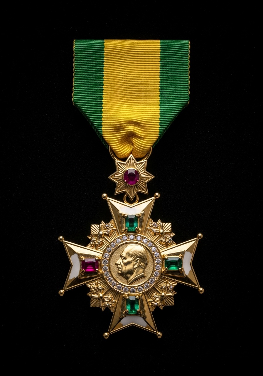 A Joia de JK — Cruz do Mérito do Empreendedor Juscelino Kubitschek · Peça Honorífica em Ouro com 27 Pedras Preciosas