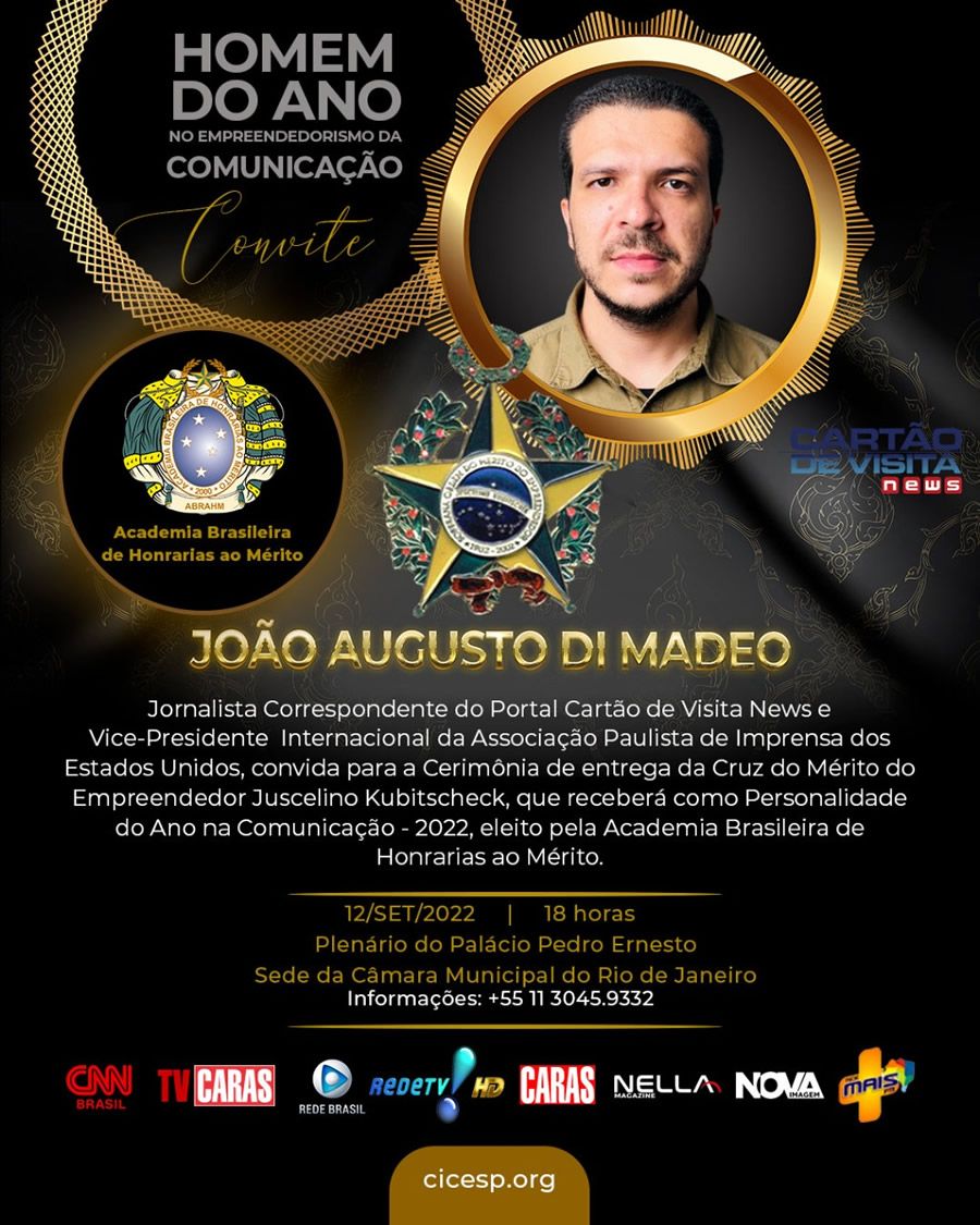 Comendador Regino Barros em Cerimônia Oficial no Rio de Janeiro