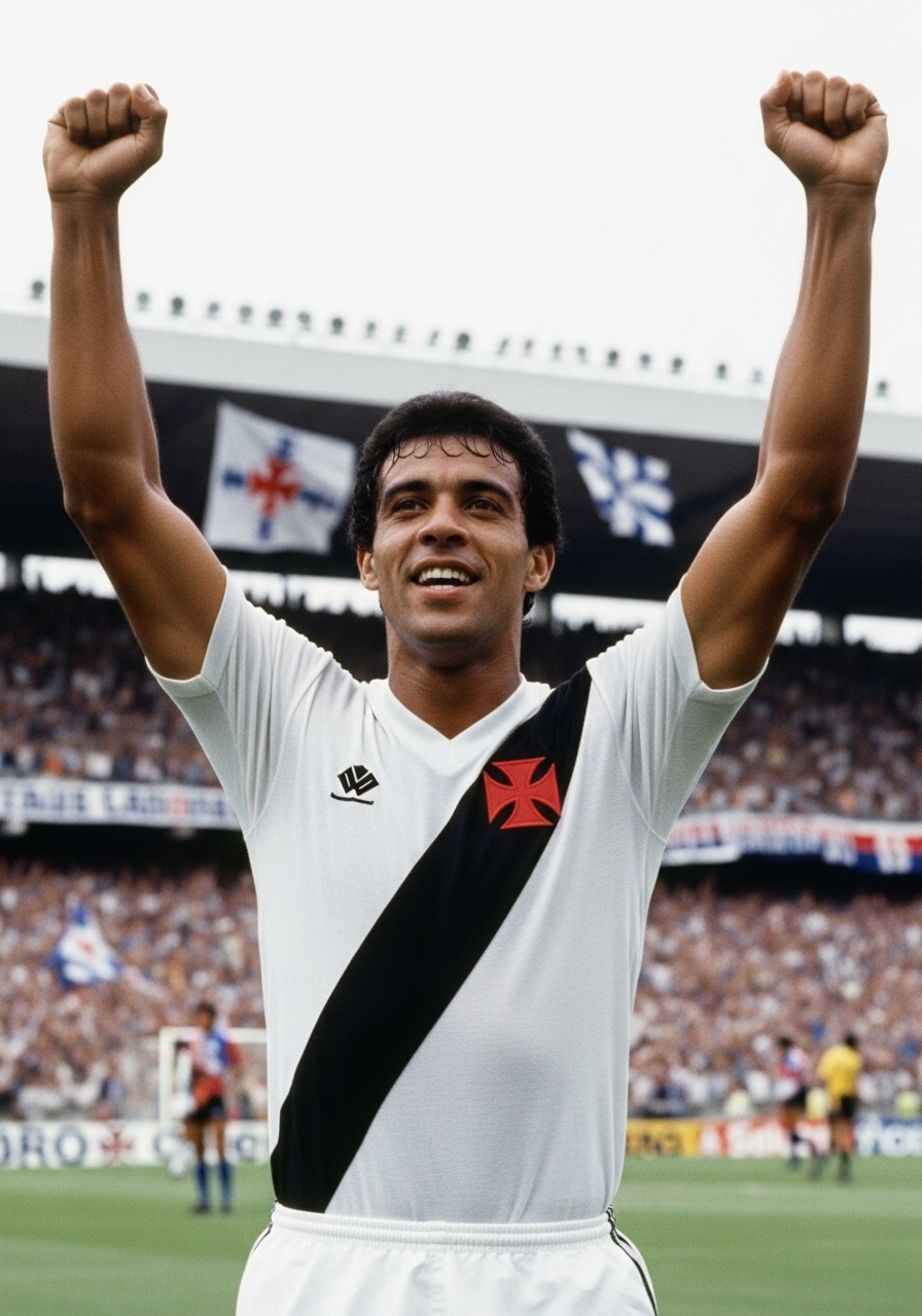 Roberto Dinamite — Maior Ídolo do Vasco da Gama · Lenda do Futebol Brasileiro — Foto Oficial Wikipedia